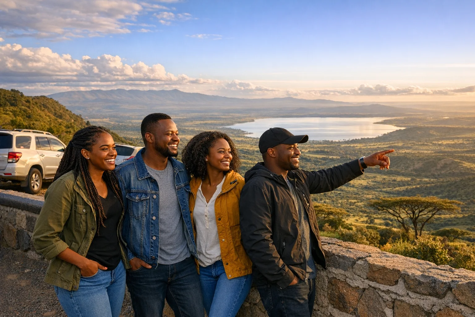 Friends having a supportive conversation